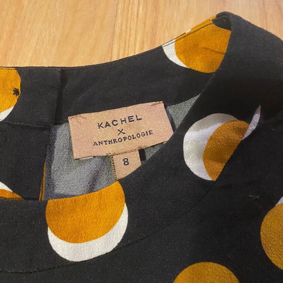 Kachel x Anthropologie Polka Dot Button Back Top Blouse Size 8 - Picture 3 of 6
